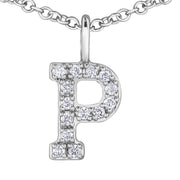 White Gold Letter Pendant