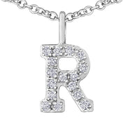 White Gold Letter Pendant