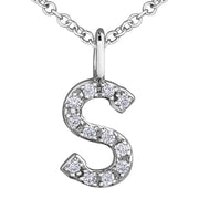 White Gold Letter Pendant