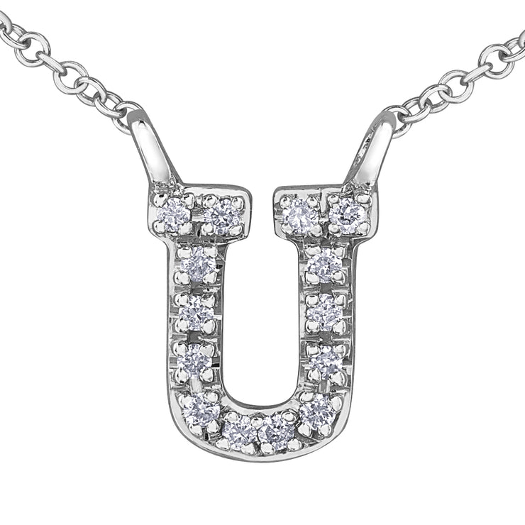 White Gold Letter Pendant