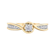 Yellow And White Gold Diamond Ring