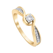 Yellow And White Gold Diamond Ring