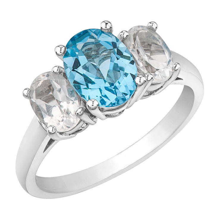 White Gold Topaz Ring