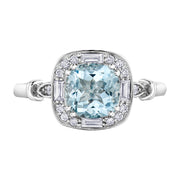 White Gold Aquamarine Ring