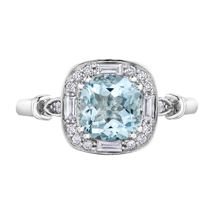 White Gold Aquamarine Ring