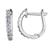 White Gold Diamond Hoops