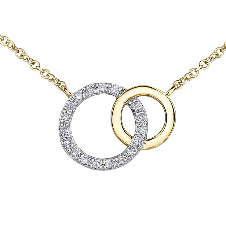 Yellow And White Gold Diamond Necklace