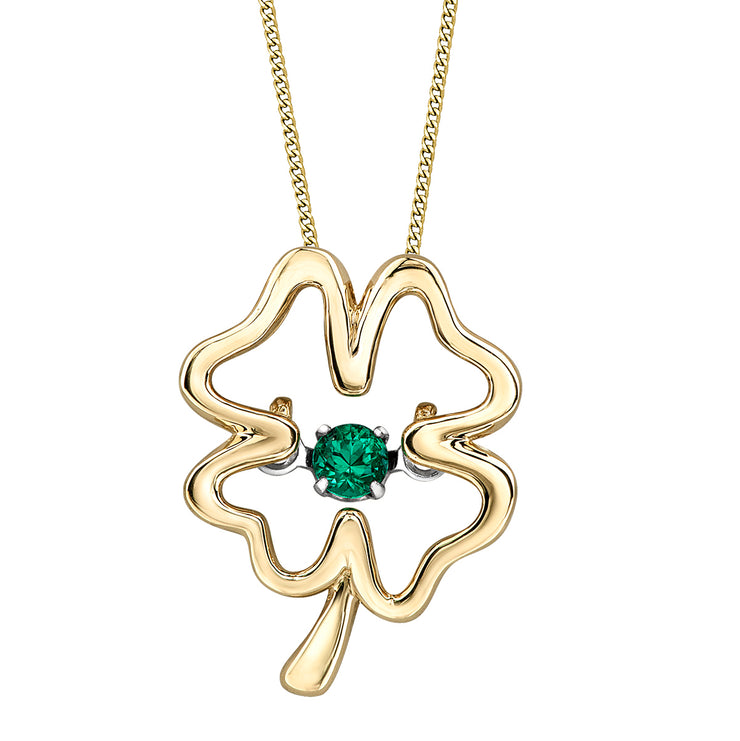 Yellow Gold Emerald Pendant