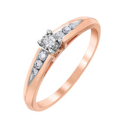 Rose And White Gold Diamond Ring