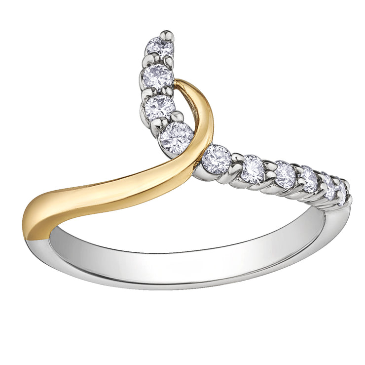 White And Yellow Gold Diamond Ring