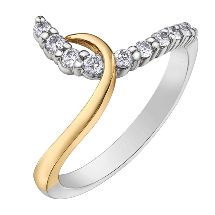 White And Yellow Gold Diamond Ring