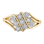 Yellow And White Gold Diamond Ring