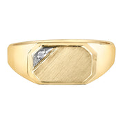 Yellow Gold Diamond Signet Ring