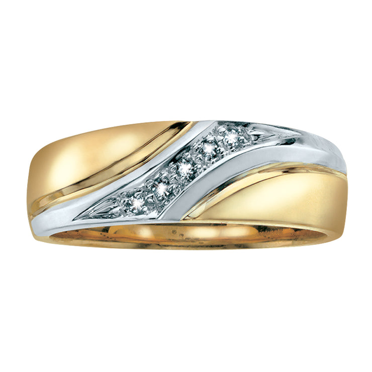 Yellow And White Gold Diamond Ring