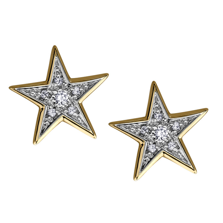 Yellow Gold Diamond Studs