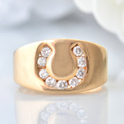 Previously Loved 14Kt Yellow Gold and Diamond Men's Ring
