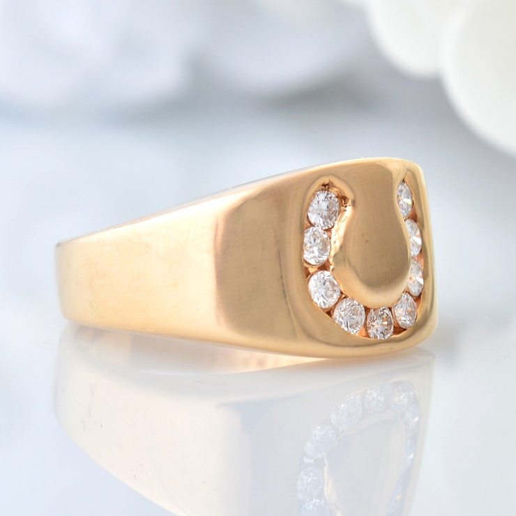 Previously Loved 14Kt Yellow Gold and Diamond Men's Ring