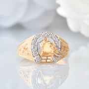 Previously Loved 10Kt Yellow and White Gold Diamond Men's Ring