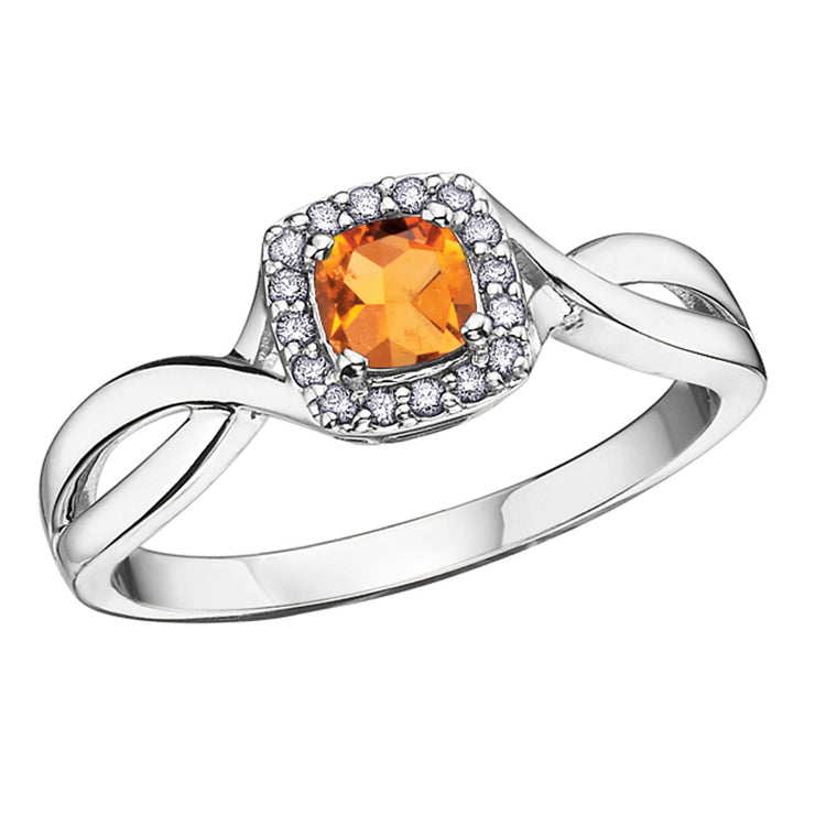 White Gold Diamond And Gemstone Ring