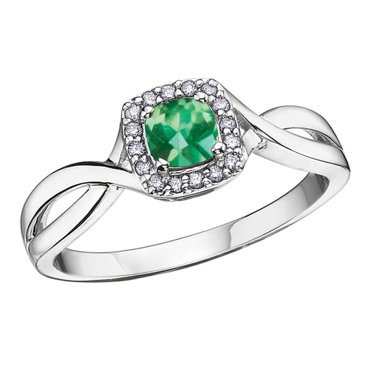 White Gold Diamond And Gemstone Ring