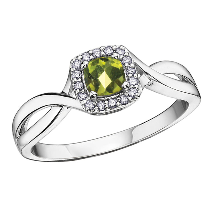 White Gold Diamond And Gemstone Ring