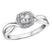 White Gold Diamond And Gemstone Ring