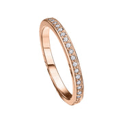 Rose Yellow Or White Gold Diamond Band