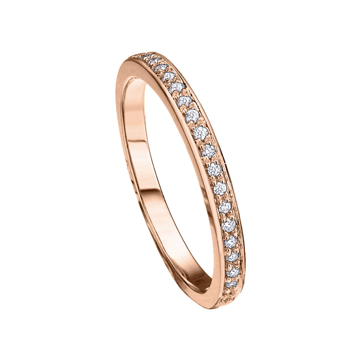 Yellow Rose Or White Gold Diamond Band