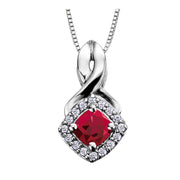White Gold Diamond And Gemstone Necklace