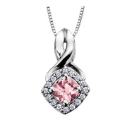 White Gold Diamond And Gemstone Necklace