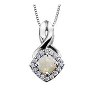 White Gold Diamond And Gemstone Necklace
