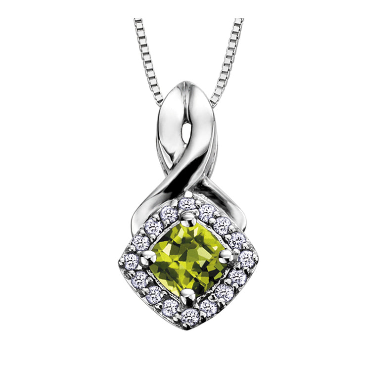 White Gold Diamond And Gemstone Necklace