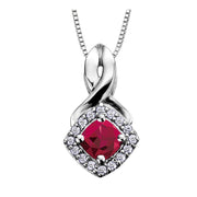 White Gold Diamond And Gemstone Necklace