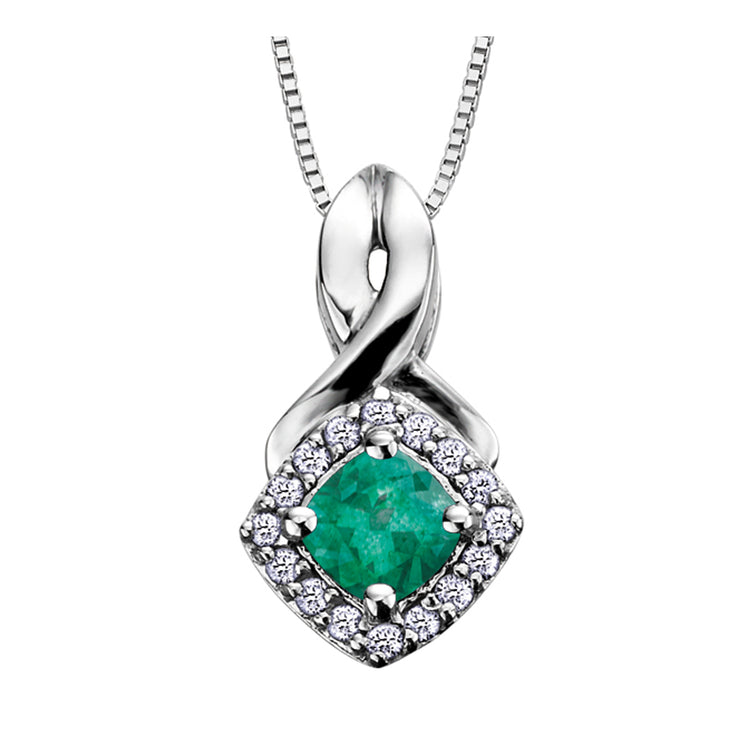 White Gold Diamond And Gemstone Necklace