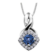 White Gold Diamond And Gemstone Necklace