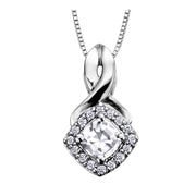 White Gold Diamond And Gemstone Necklace