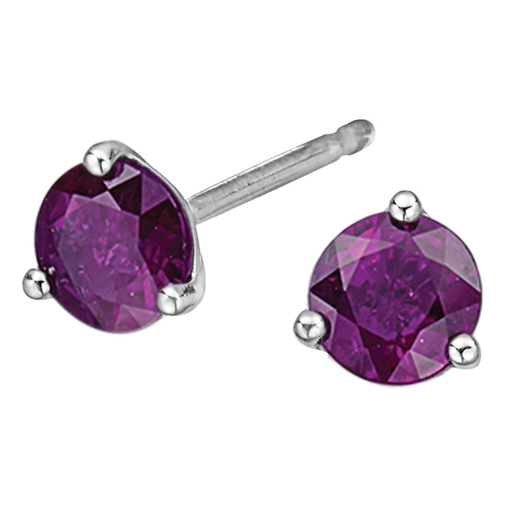 White Gold Birthstone Studs