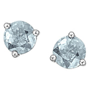 White Gold Birthstone Studs