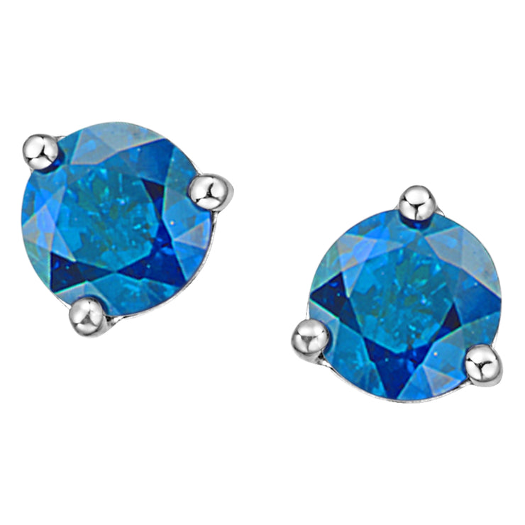 White Gold Birthstone Studs