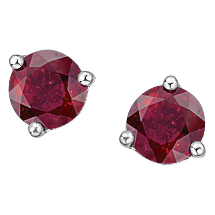 White Gold Birthstone Studs