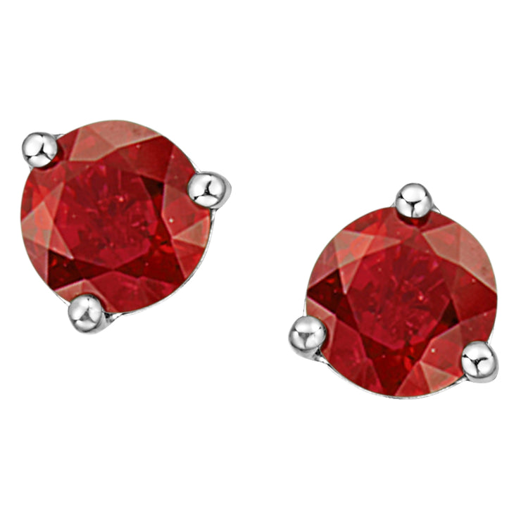 White Gold Birthstone Studs