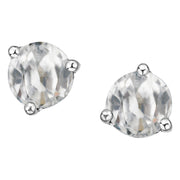 White Gold Birthstone Studs