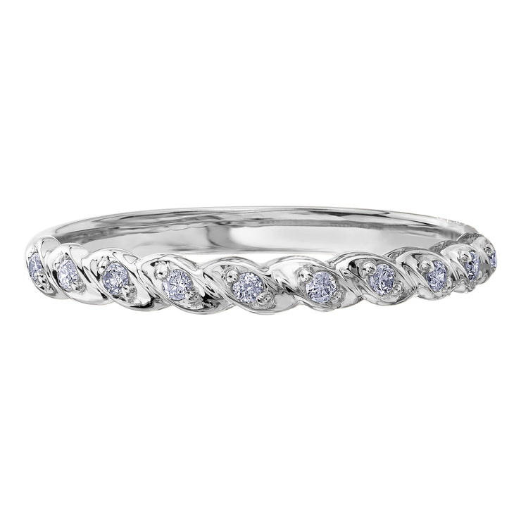 Yellow Rose Or White Gold Diamond Band