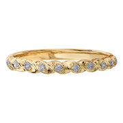 Yellow Rose Or White Gold Diamond Band