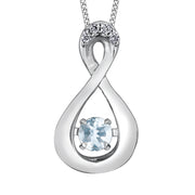 White Gold Birthstone Necklace