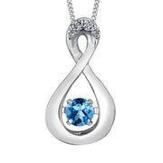 White Gold Birthstone Necklace