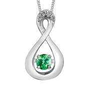 White Gold Birthstone Necklace