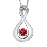 White Gold Birthstone Necklace