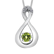 White Gold Birthstone Necklace