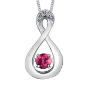 White Gold Birthstone Necklace